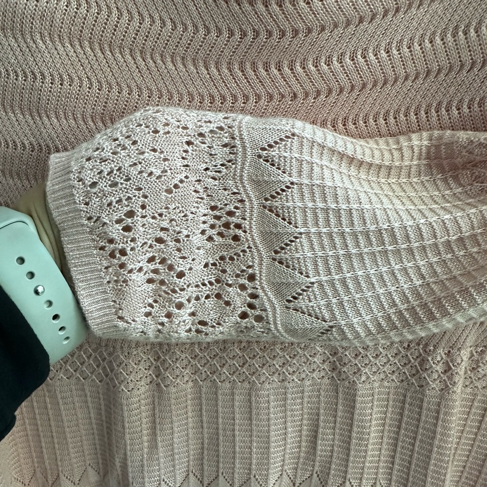 White House Black Market Blush Knit Sweater - Picture 6 of 9